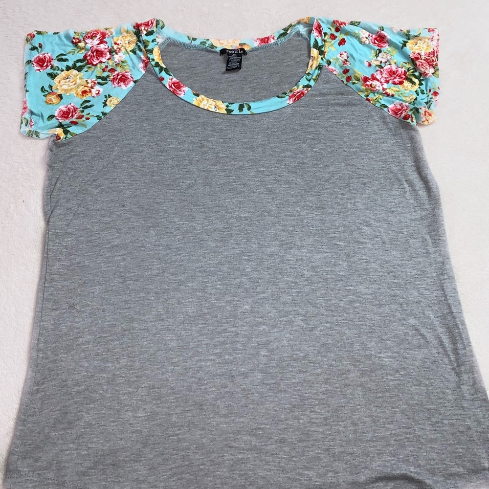 Grey and floral top